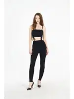 Çelikli Şardonlu Yüksek Bel Kadın Tayt Vogsing 328 Siyah
