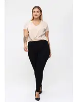 Battal Beden Şardonlu Çelikli Yüksek Bel Tayt Vogsing 331 Siyah detay görünüm