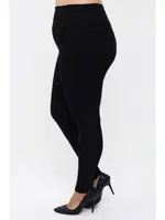 Battal Beden Şardonlu Çelikli Yüksek Bel Tayt Vogsing 331 Siyah görsel 4