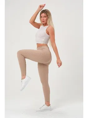 Vogsing Bej Fitilli Dalgıç Bayan Yüksek Bel Tayt Vogsing 374