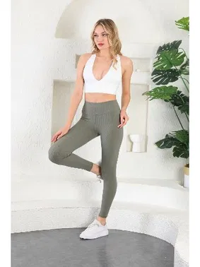 Vogsing Vogsing Fitilli Dalgıç Yüksek Bel Bayan Tayt Vogsing 374 - Alternatif Görünüm