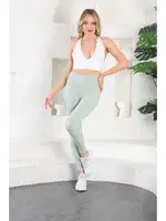 Kadın Fitilli Dalgıç Yüksek Bel Tayt Vogsing 374 Mint