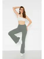 Fitilli İspanyol Paça Yeşil Kadın Tayt Vogsing 377 Çağla Yeşili