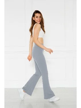 Vogsing Füme Fitilli İspanyol Paça Kadın Tayt Vogsing 377