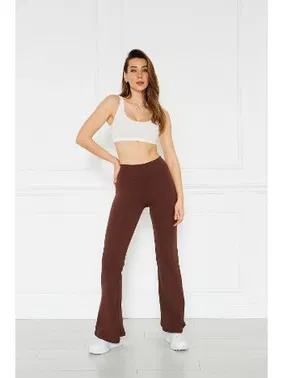 Vogsing Fitilli İspanyol Paça Yüksek Bel Kadın Tayt Vogsing 377