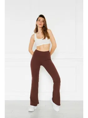 Vogsing Fitilli İspanyol Paça Yüksek Bel Kadın Tayt Vogsing 377 - Alternatif Görünüm