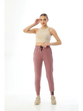 Vogsing Beli Lastikli Fitilli Cepli Kadın Eşofman Altı Vogsing 387