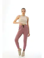 Beli Lastikli Fitilli Cepli Kadın Eşofman Altı Vogsing 387 Gül Kurusu farklı açı