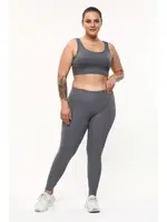 Dalgıç Fitilli Büyük Beden Yüksek Bel Kadın Tayt Vogsing 393 Füme farklı açı