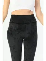 Fransız Kadife Yüksek Bel Bayan Tayt Vogsing 478 Siyah farklı açı