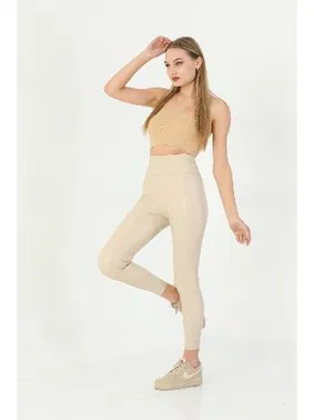 Vogsing Deri Yüksek Bel Kadın Tayt Vogsing 575