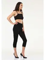 Soft Siyah Kapri Kadın Tayt Vogsing 803 Siyah farklı açı