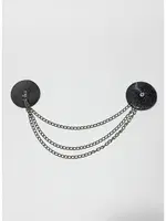 Göğüs Ucu Kapatıcı Zincirli Fantezi Harness Deri Vonda Wear 85011 Siyah farklı açı