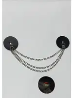 Göğüs Ucu Kapatıcı Zincirli Fantezi Harness Deri Vonda Wear 85011 Siyah görsel 5