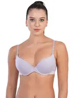 Yarım Push Up Pamuk Desteksiz Sütyen New Bra 5116 Lila görsel 13
