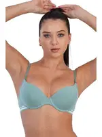 Yarım Push Up Pamuk Desteksiz Sütyen New Bra 5116 Yeşil görsel 19