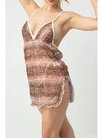 Yılan Desenli Askılı Seksi Gecelik Phevos 012-002249 farklı açı