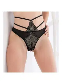 Moonlight Yüksek Bel Dantelli İpli Fantazi kadın String Moonlight 9350