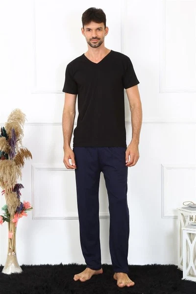 Cepli Erkek Pamuklu Lacivert Tek Alt Pijama Akbeniz 27495