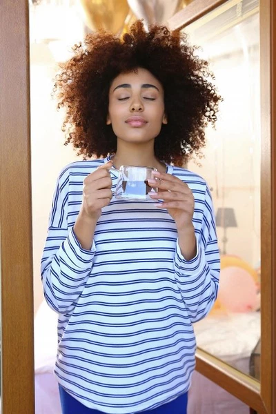 Uzun Kollu 3 İplik Çizgili Kadın Penye Pijama Takım Akbeniz 4185