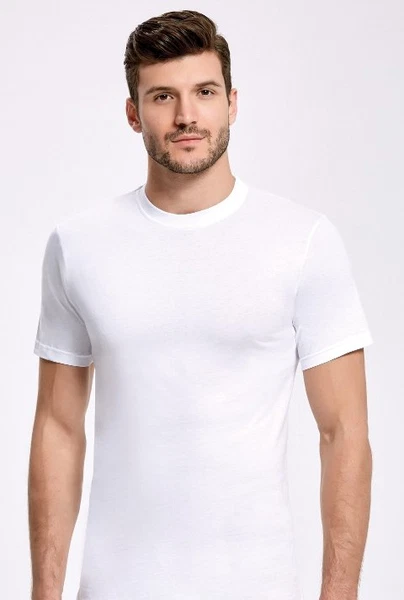 Beyaz %100 Pamuk 0 Yaka Fanila İlke 1004