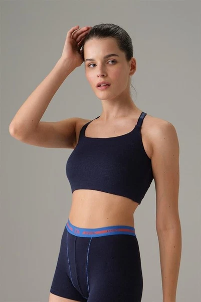 Desteksiz Çapraz Askılı Doreanse Crop Atlet 5588