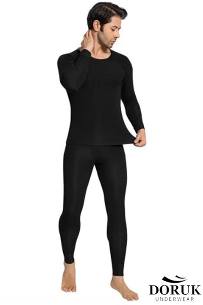 Erkek Uzun Kollu Siyah Termal Takım Doruk 001