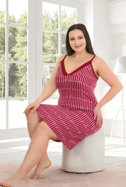 İp Askılı Büyük Beden Gecelik Lady 8730