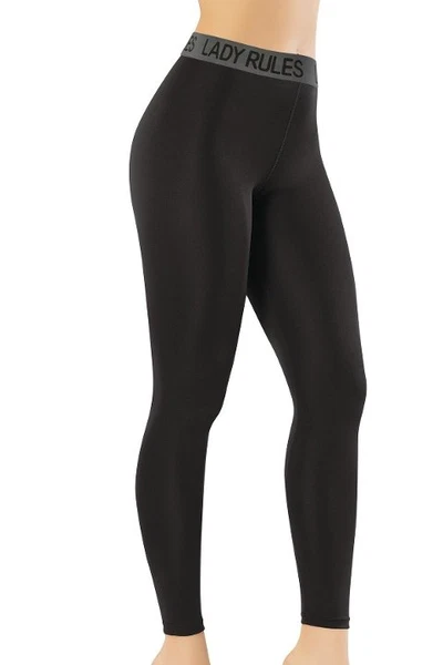 Beli Yazılı Yüksek Bel Kadın Disko Tayt Kota 4104