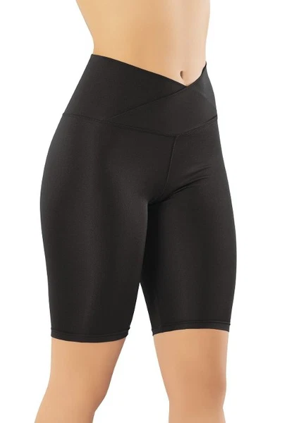 Çapraz Yüksek Bel Kadın Disko Diz Üstü Tayt Kota 4112