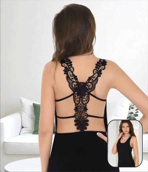 Sırtı Açık Dantelli Atlet Polkan 2235