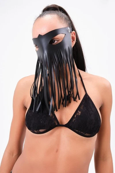 Saçaklı Fantezi Deri Maske Vonda Wear 800421