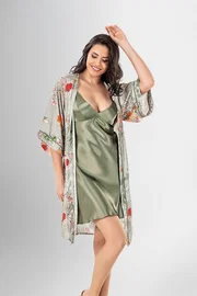 Ahu Lingerie 2 Li Kısa Sabahlık Takımı Desenli Ahu Loriva 1912