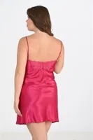 2li Vişne Sabahlık Gecelik Takımı Bigsize 6212 Ahu-6212 Fuşya farklı açı