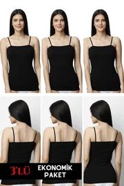 Donex 3'lü Kadın İp Askılı Atlet 3350 Donex 3350