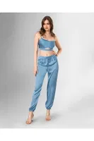 3lü Mavi Büstiyerli Sabahlıklı Pijama Takımı Ahu Loriva1825 Mavi farklı açı
