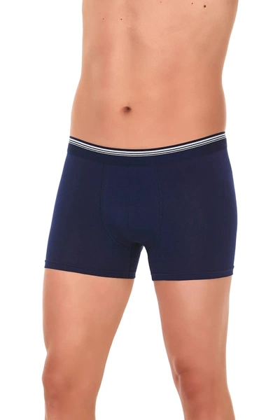 Formen 3'lü Paket Likralı Erkek Lacivert Boxer Yıldız 368