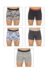5li Paket Erkek Pamuklu Karışık Desenli Likralı Penye Boxer Özkan 11111