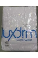 6 Adet %100 Pamuk Battal Penye Erkek Atlet Ekonomik Paket Lüx DRM 6001 Beyaz detay görünüm