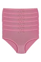 6'lı Paket Bambu Kadın Bato Külot Yıldız 3919 Pembe