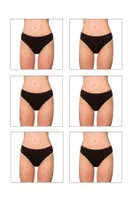 10lu Paket Kadın Pamuklu Likralı Süprem Slip Külot Özkan 6120 Siyah görsel 7