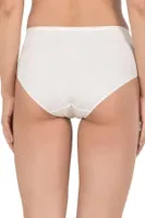 10lu Paket Kadın Pamuklu Modal Esnek Yumuşak Yüksek Bel Bato Külot Özkan 23922 Ekru görsel 4