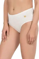 10lu Paket Kadın Pamuklu Modal Esnek Yumuşak Yüksek Bel Bato Külot Özkan 23922 Ekru detay görünüm