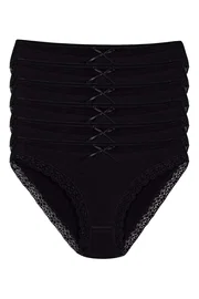 Yıldız Çamaşır 6'lı Paket Likralı Dantelli Kadın Siyah Bikini Külot Yıldız 3791