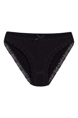 Yıldız Çamaşır 6'lı Paket Likralı Dantelli Kadın Siyah Bikini Külot Yıldız 3791 - Alternatif Görünüm