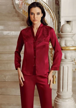 İmaj 6Lı Saten Takım Dantel Detaylı Gelin Çeyiz Seti İmaj 1020 - Alternatif Görünüm