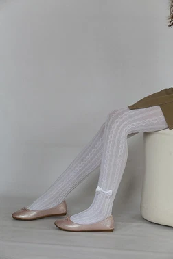 Daymod Açelya Koton Aks. Çocuk Külotlu Çorap Beyaz Daymod D2122108 - Alternatif Görünüm