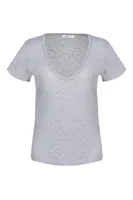 Açık V Yaka Gri Erkek T-shirt Darkzone DZN8713 görsel 10