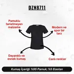 Açık V Yaka Siyah Erkek T-shirt Darkzone DZN8711 görsel 7