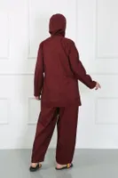Klipsli Büyük Beden Tesettür Mayo Bordo Akbeniz 44010 Bordo görsel 5